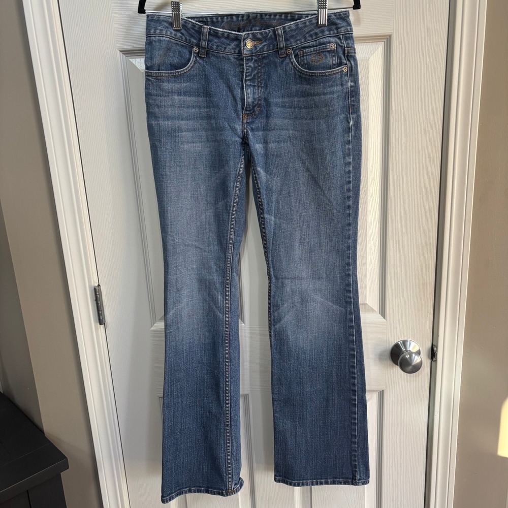 Harley-Davidson Y2K BikerCore Womens Mid Rise Bootcut Jeans Size 6L MotorClothes